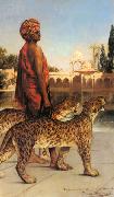 Jean-Joseph Benjamin-Constant Palace Guard with Two Leopards